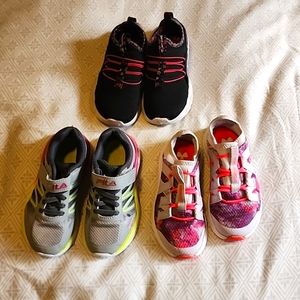 Lot if girl sneakers